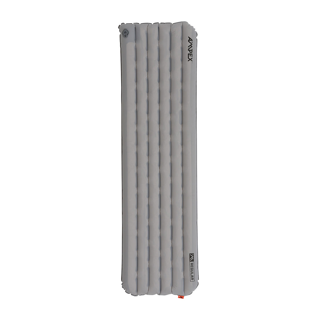Rectangular Ampex sleeping pad in light gray, shown from above with rounded corners.