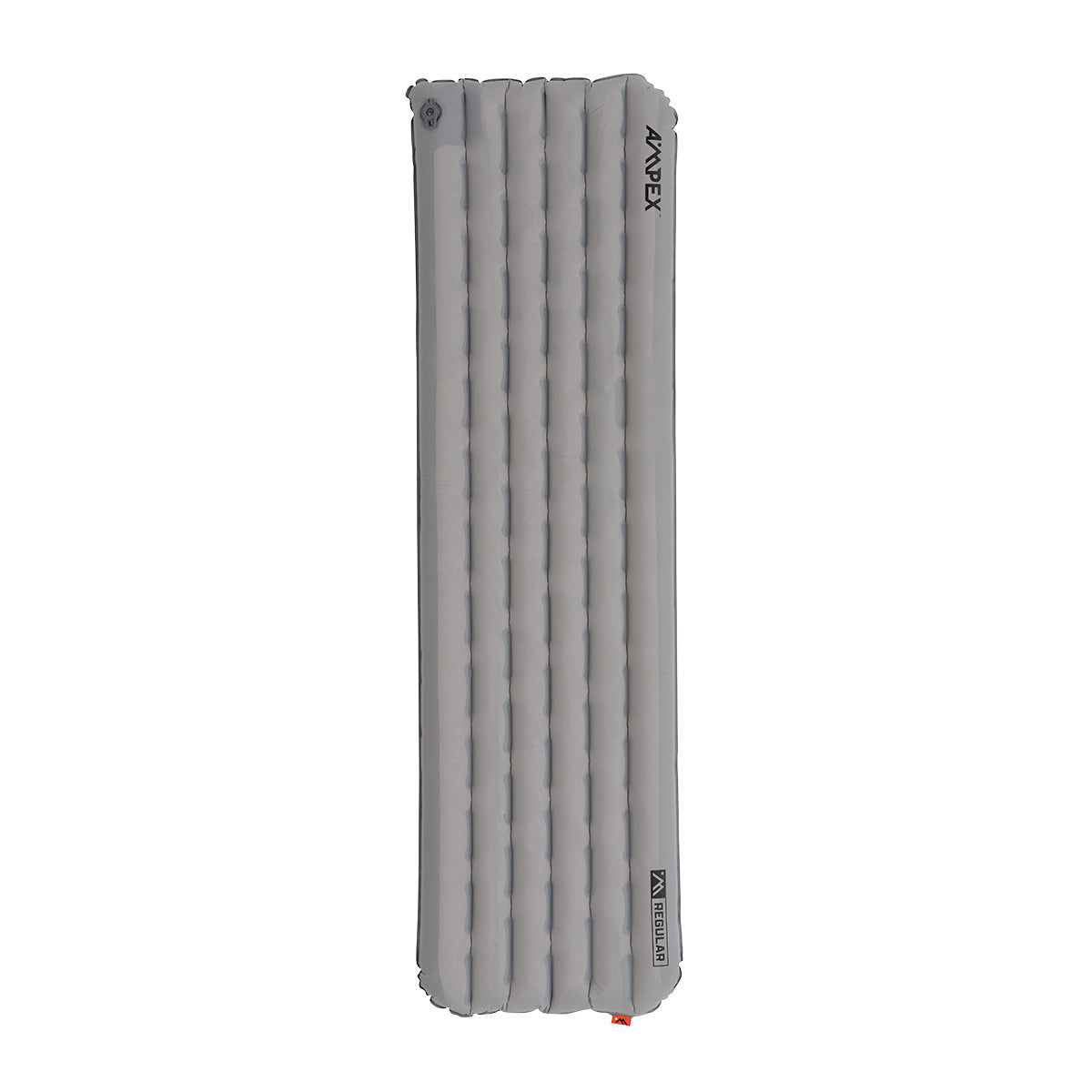 Rectangular Ampex sleeping pad in light gray, shown from above with rounded corners.