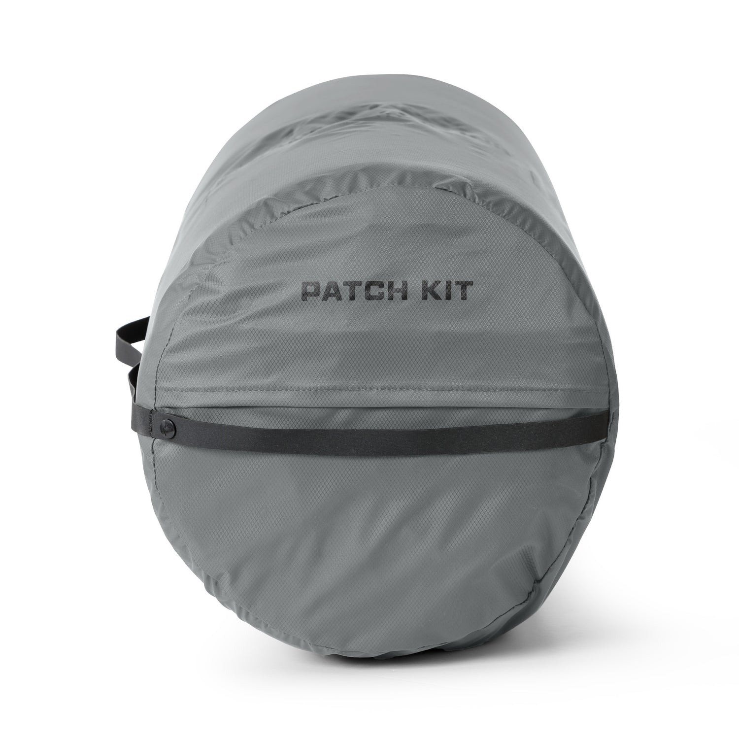 Gray circular carrying case.