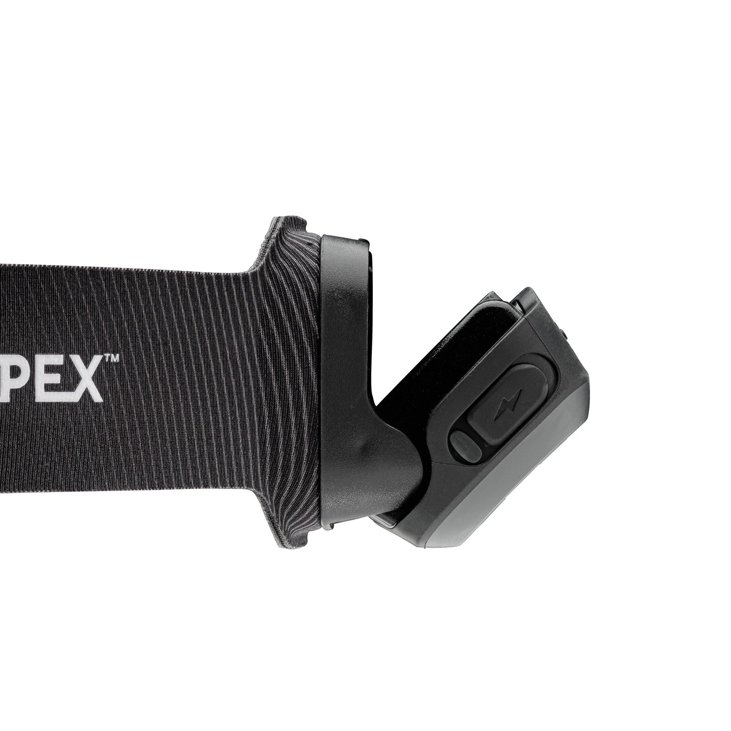 Various angles showing the tilting hinge mechanism of the headlamp, highlighting how the light unit can be tilted down to adjust beam angle.