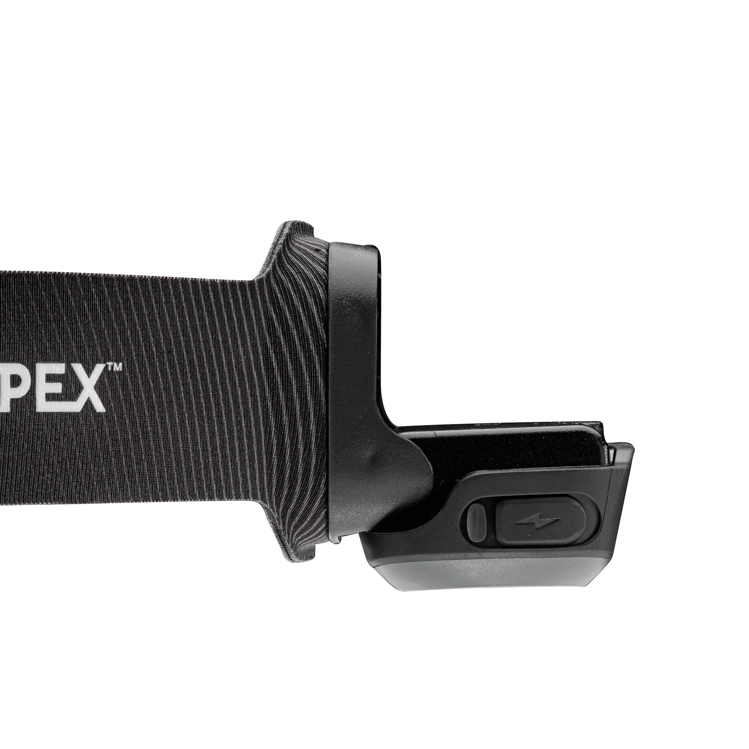 Various angles showing the tilting hinge mechanism of the headlamp, highlighting how the light unit can be tilted down to adjust beam angle.