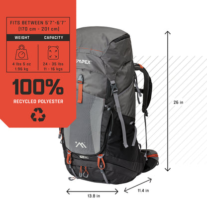 Hiking Backpack 50L – Ampex Gear